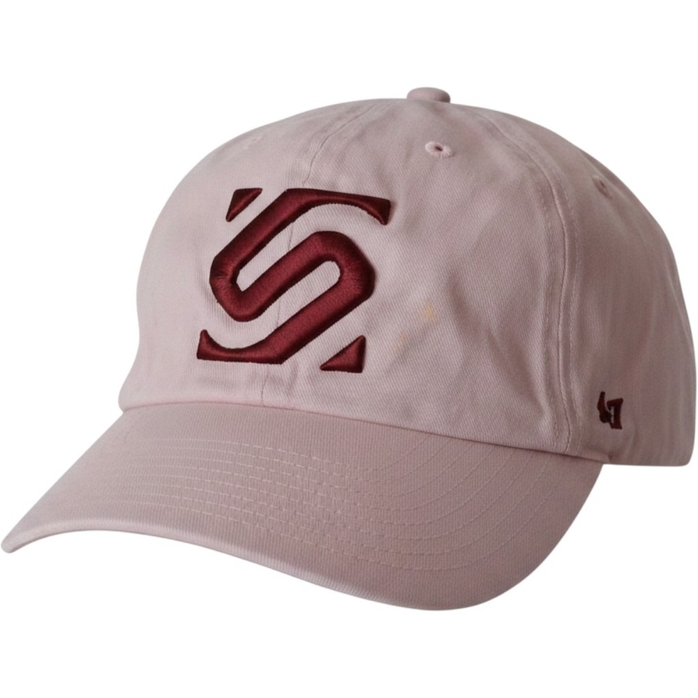 47 Brand Pink Maroon S Logo Est 2014 Adjustable‎ Strapback Dad Hat OSFA